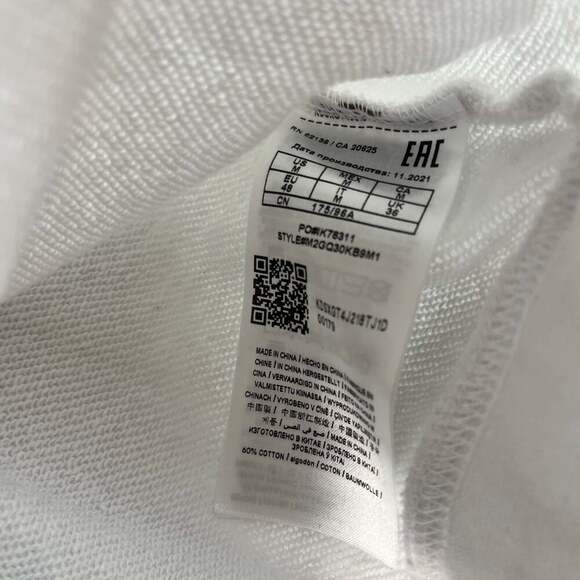 GUESS Originals Eco Mens Medium Earth Day White Crewneck Sweatshirt - Picture 5 of 10